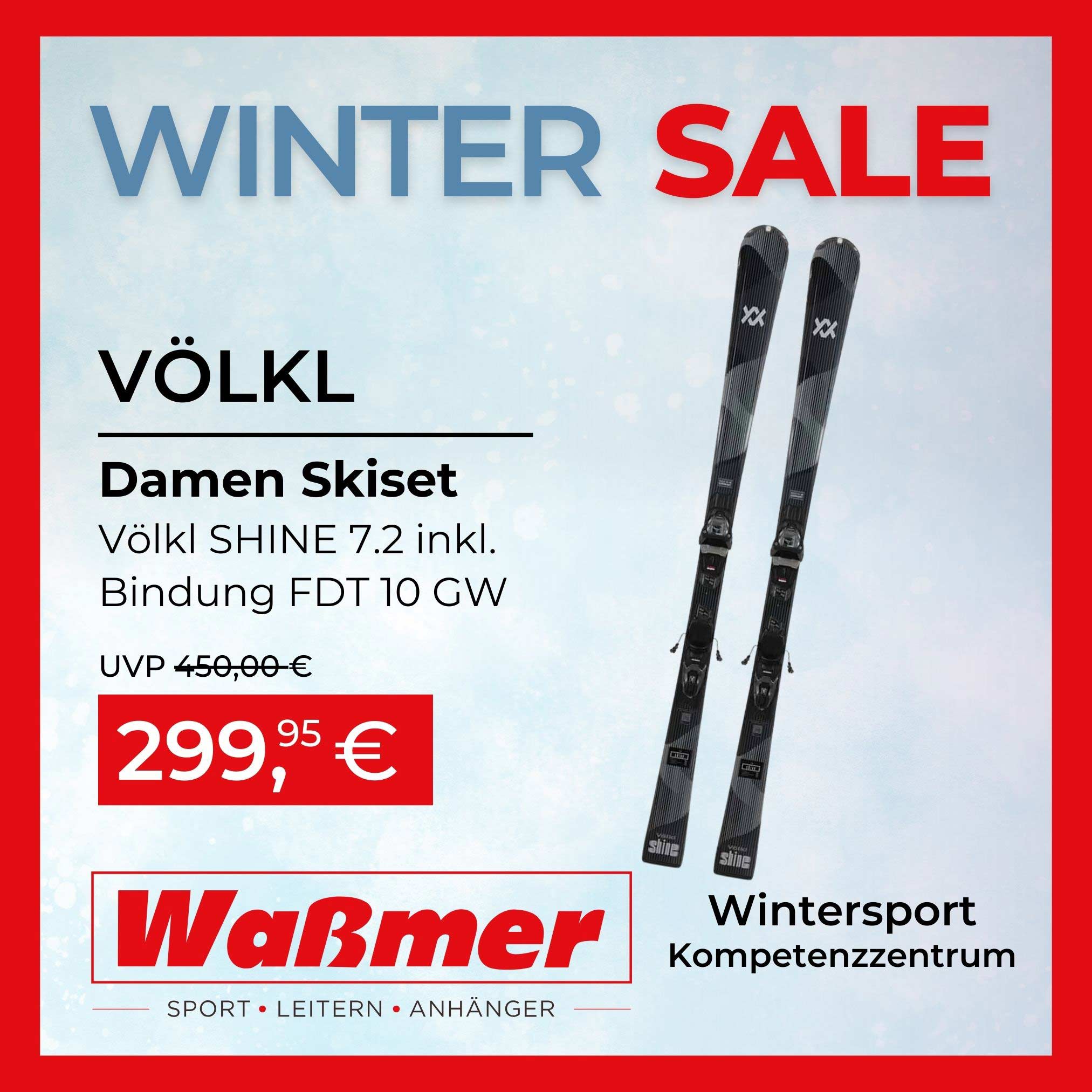 Damen Skiset im Sale: VÖLKL SHINE 7.2 + FDT 10 GW