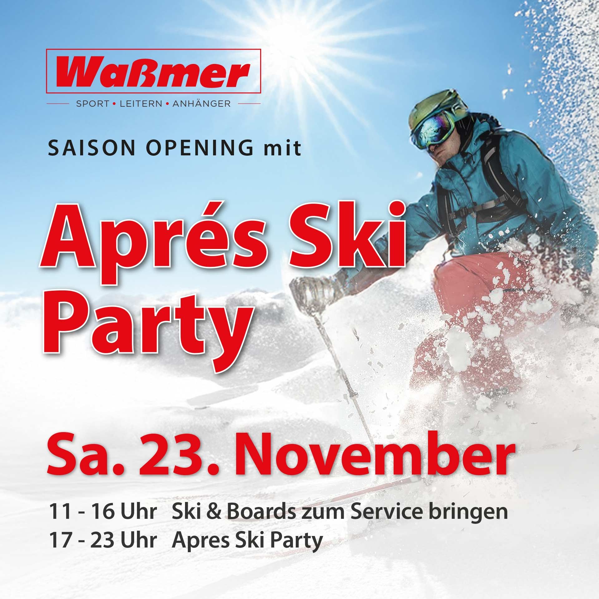 Après-Ski-Party bei Sport Waßmer – Saison-Opening 2024