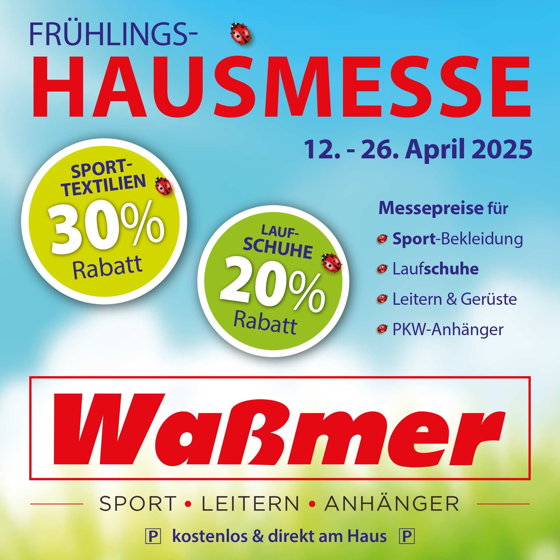 Frühjahrs-Hausmesse bei Sport Waßmer