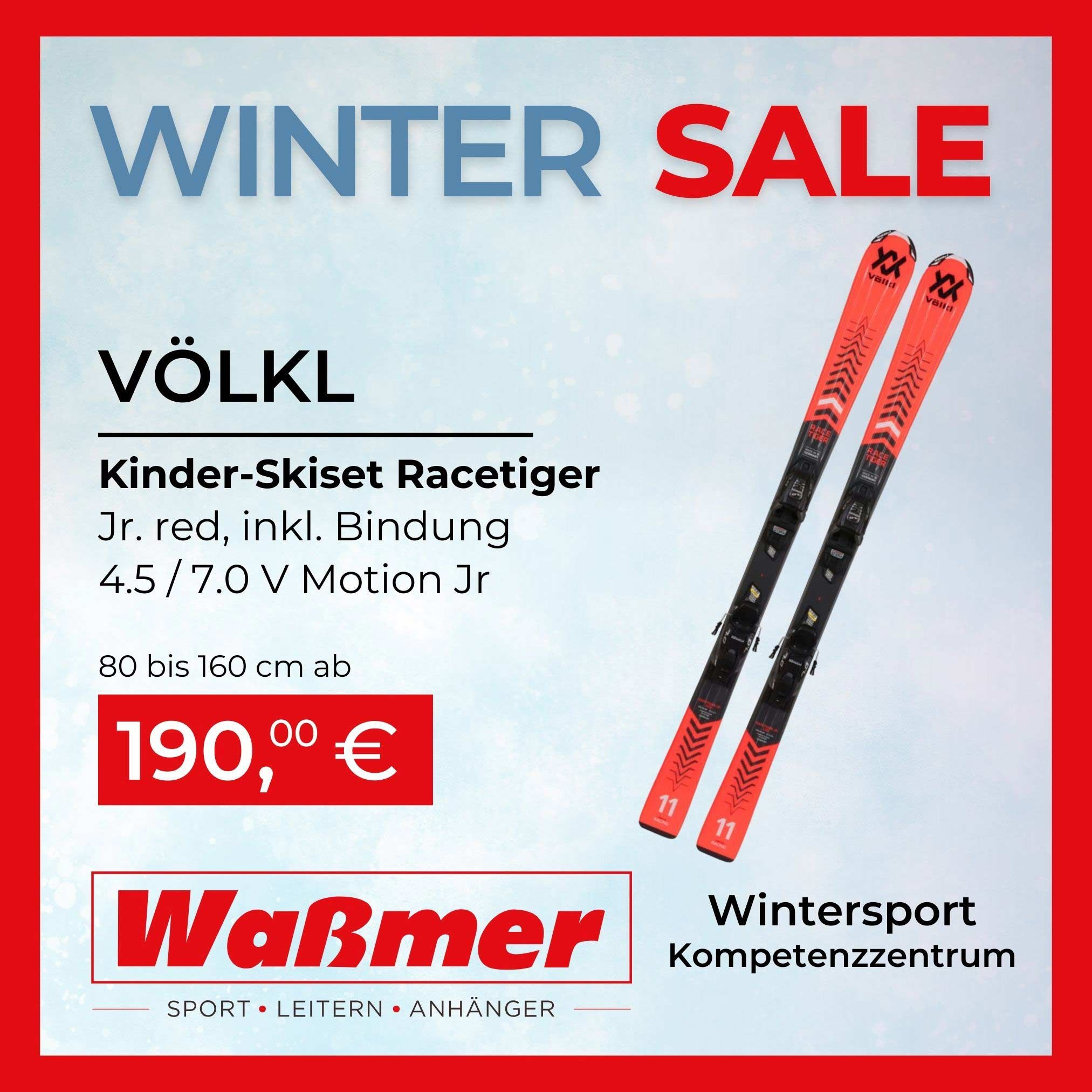Kinder-Skiset im Sale: VÖLKL RACETIGER JR. RED + vMOTION JR 4.5 / 7.0 GW