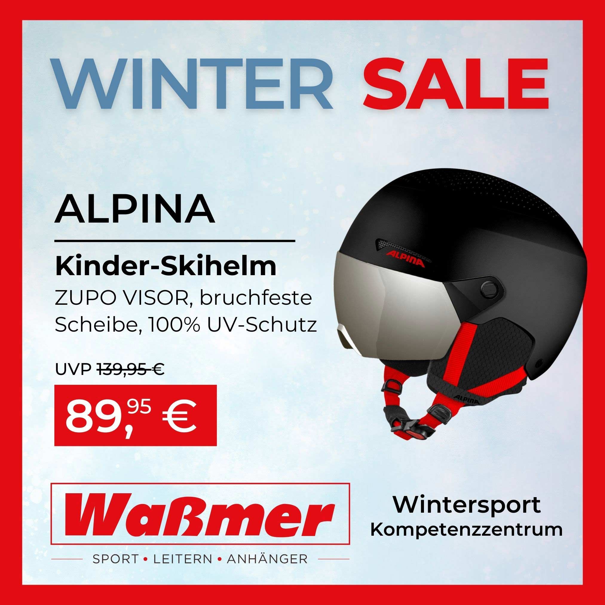 Kinder-Skihelm mit Visor im Sale: UVEX ZUPO VISOR