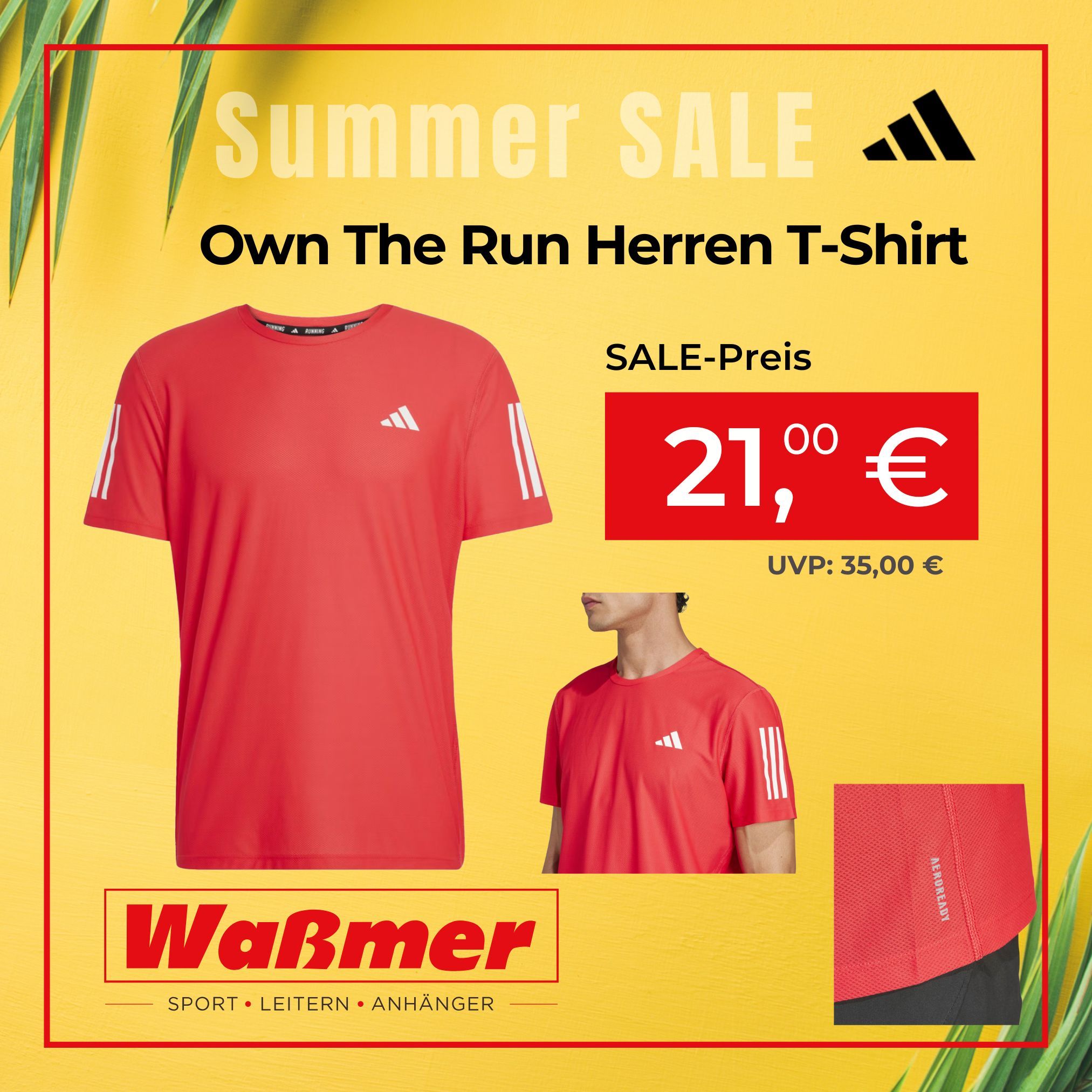 Herren-Laufshirt ADIDAS OWN THE RUN TEE